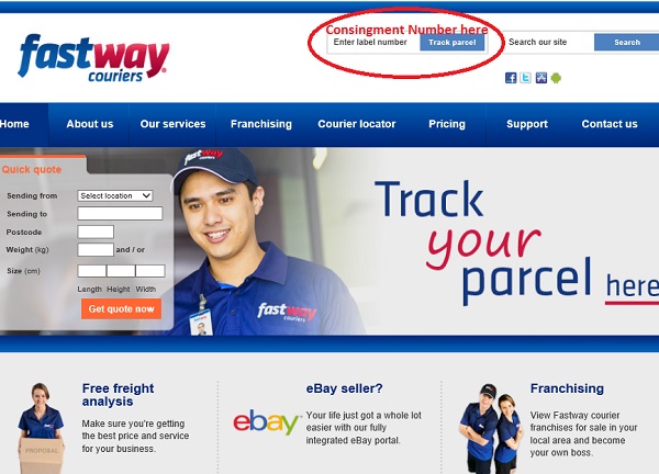 How to track parcel fastway